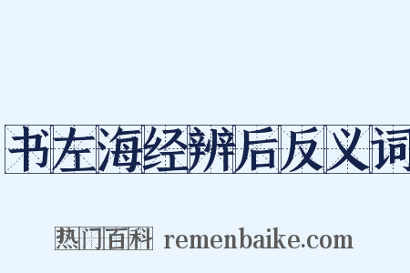书左海经辨后反义词是什么意思的图片